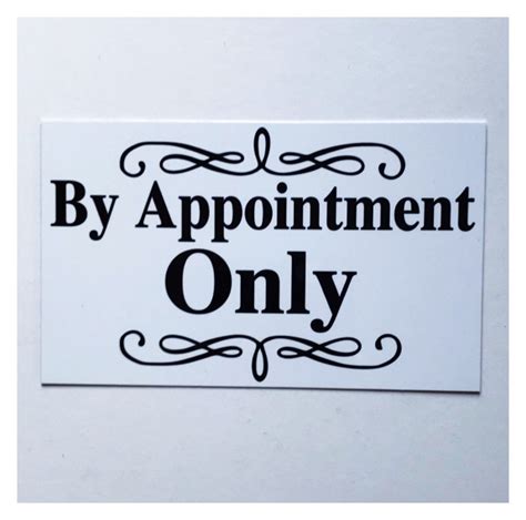 Appointment Only Sign Printable
